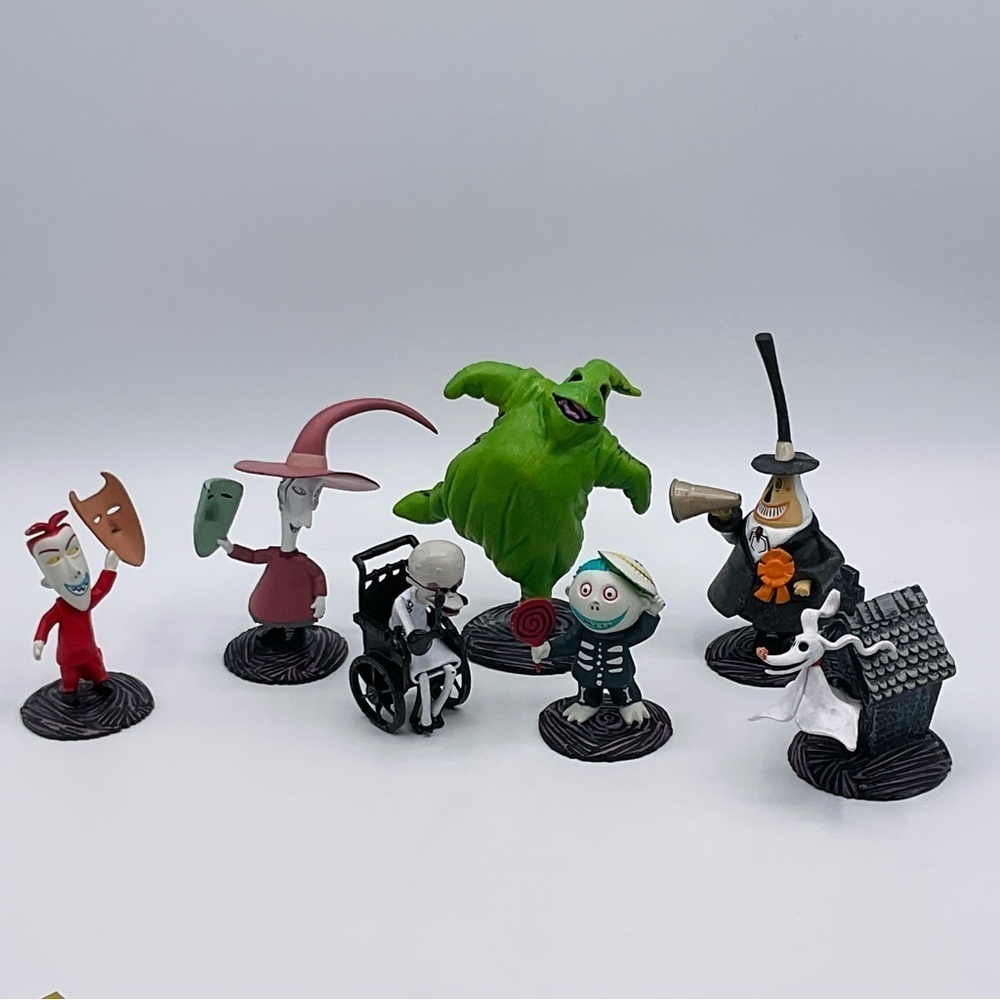 The Nightmare Before Christmas Disney Lot of 7 Figures Zero Oogie Cake Toppers